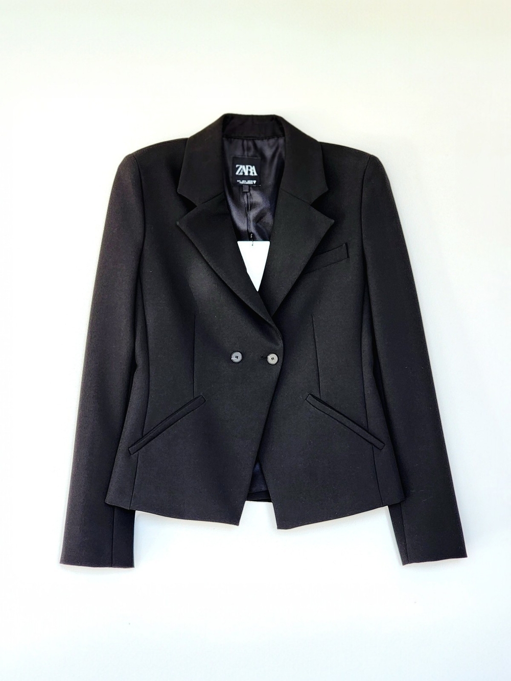ZARA Black Structured Blazer Jacket Size L